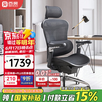 西昊 Doro C300 人体工学电脑椅 黑色 带脚踏款