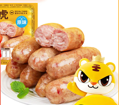 皇家小虎 肉感满满 原味烤肠500g（任选5款） 6.61元