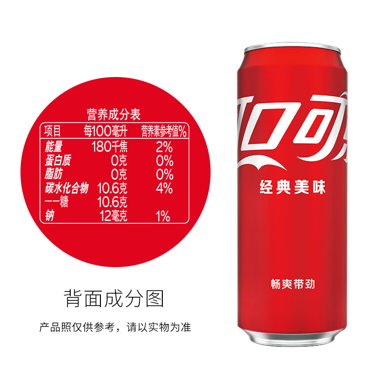 20點開始：可口可樂 Coca-Cola 330ml*24罐 碳酸汽水摩登罐飲料 39.5元