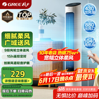 格力 GREE FL-08X61Bg 塔扇 黑白