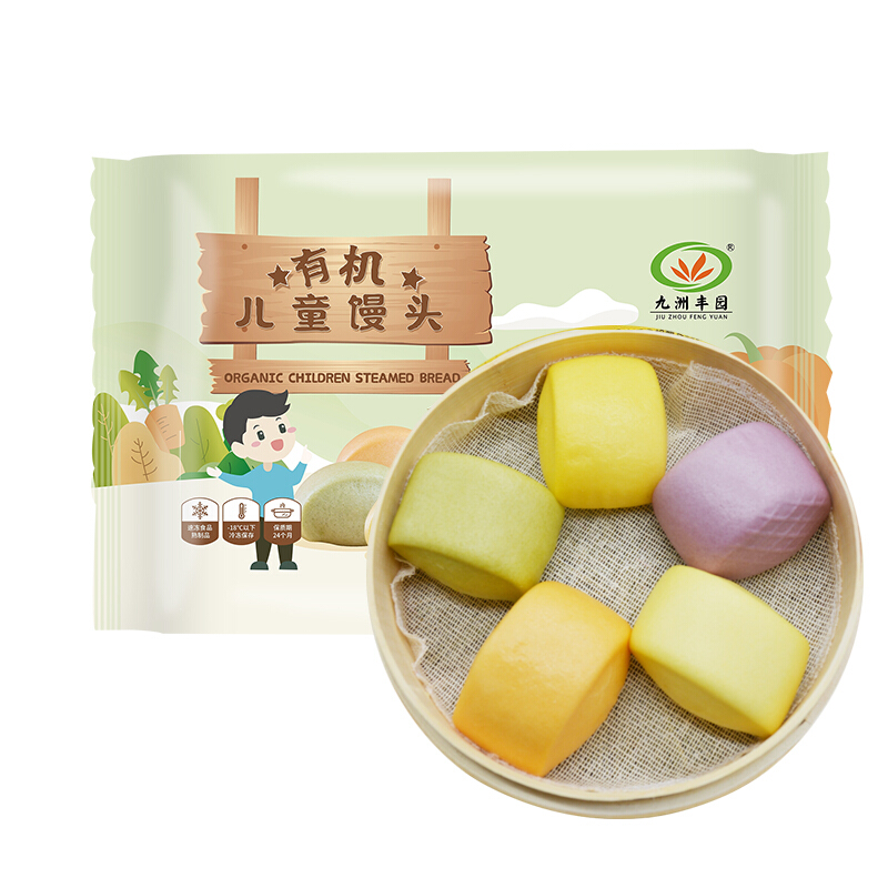 京东PLUS：九洲丰园 有机儿童馒头 520g 10.18元（需买2件，实付20.36元）