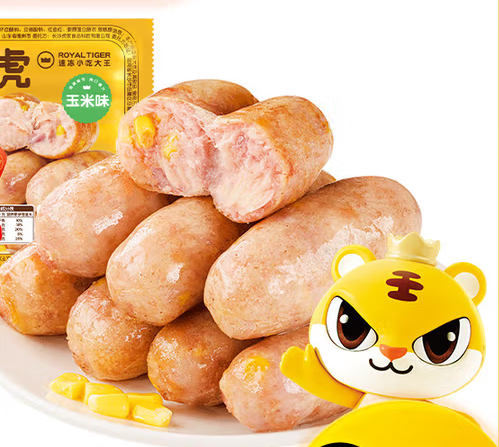 皇家小虎 肉感满满 | 玉米味烤肠500g（任选5款） 6.61元