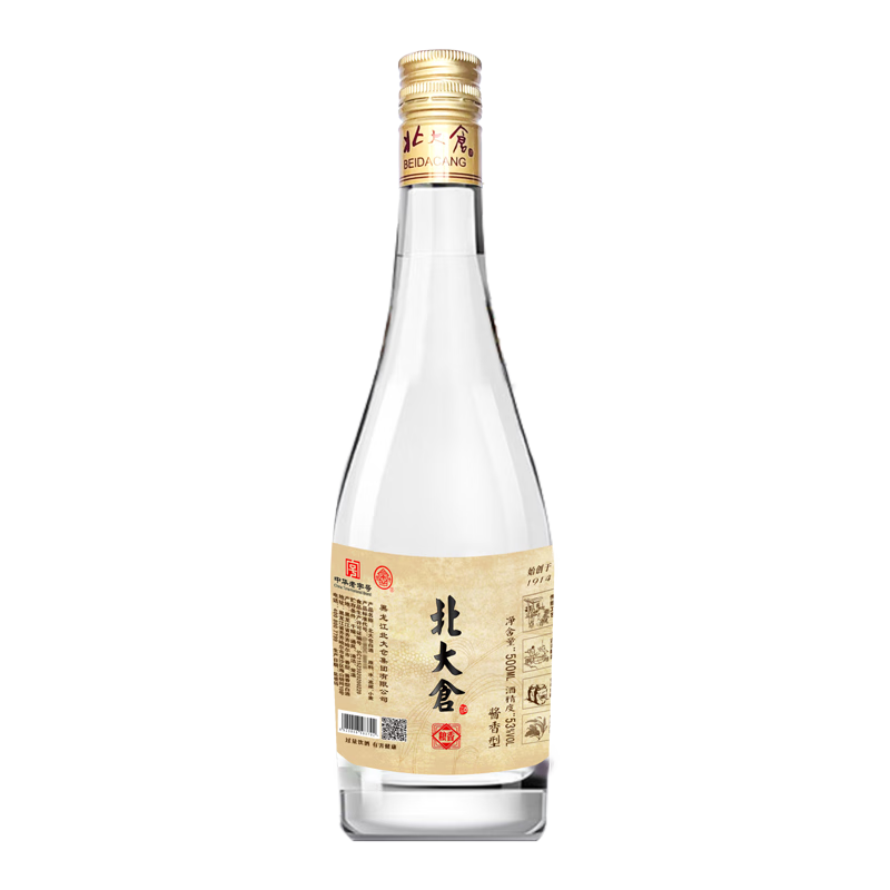 plus会员:北大仓 粮香 酱香型白酒 53度 500mL 单瓶装  26.6元（需试用）