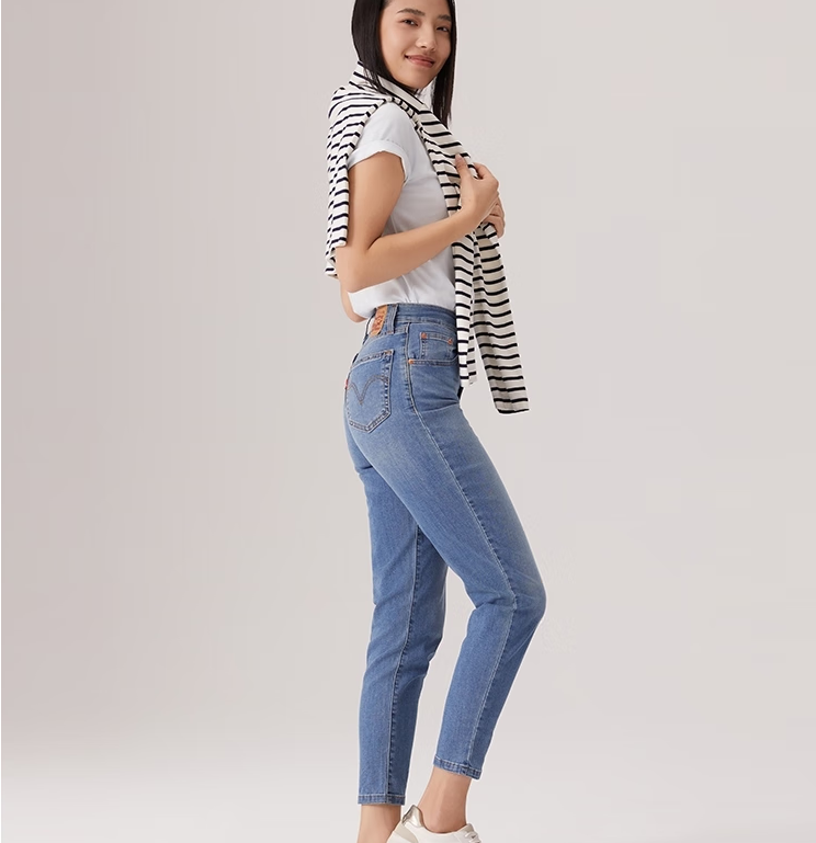 Levi\'s 李维斯 冰酷系列 女士高腰锥形cleanfit牛仔裤 ￥129.63