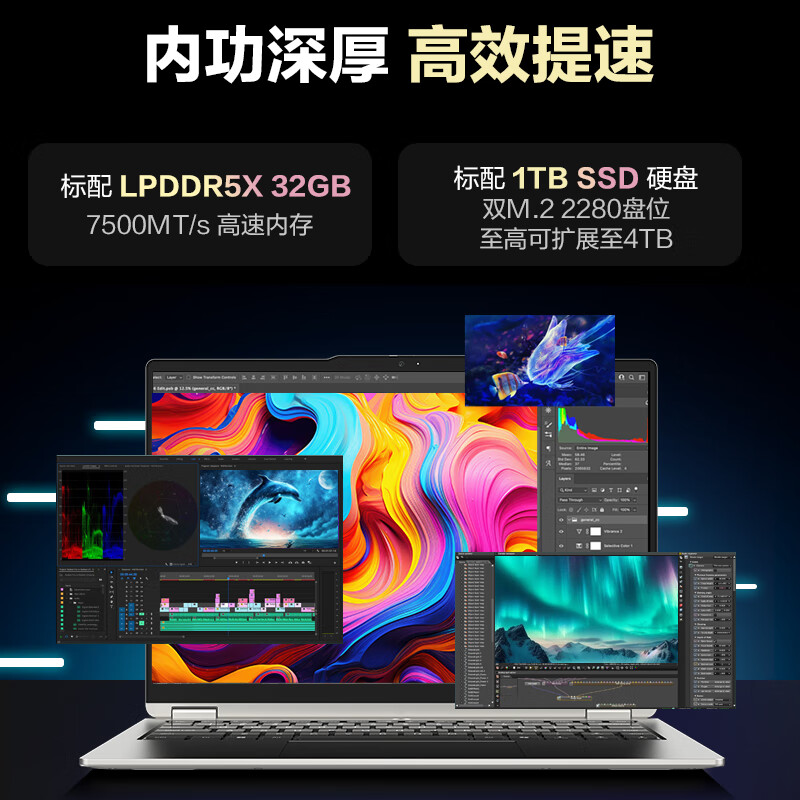 机械革命 无界14X Pro （ R7 H 255 32G 1T 99Wh 120Hz 2.8K 灰)轻薄本办公笔记本电脑 3320.01元