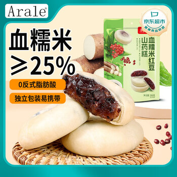 需首购、plus会员: Arale 血糯米山药红豆糕 300g/袋