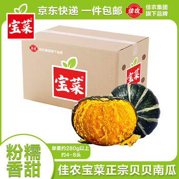 佳农 京鲜生＆佳农 山东贝贝南瓜净重4.5斤4-8头单果约280g+