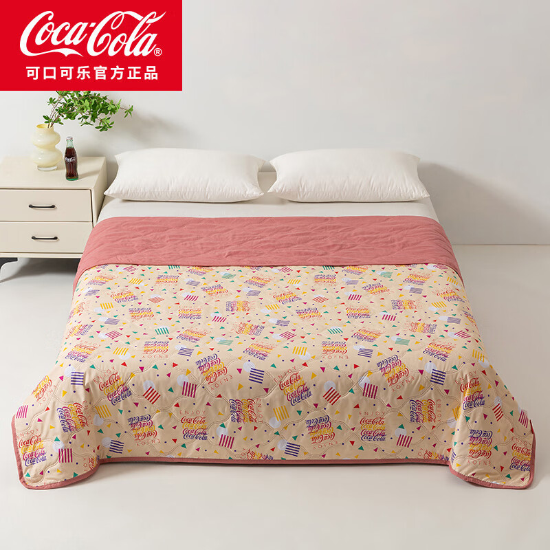 可口可乐 Coca-Cola 夏凉被 可水洗 机洗 150*200cm 券后24.9元