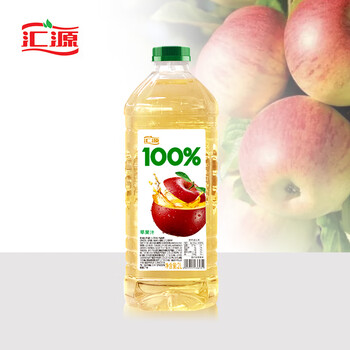 汇源果汁 100%苹果汁2000ml*1瓶 实惠桶装2L纯果汁饮料饮品尝鲜装