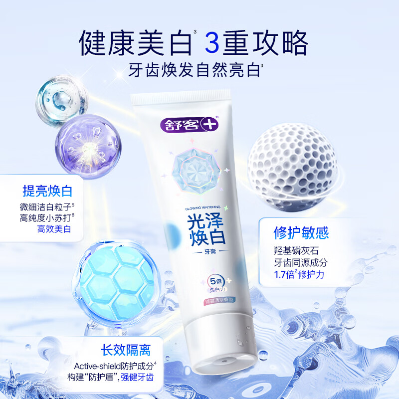 舒客 超值神车 含氟防蛀美白牙膏*120g 4.36元（需买8件，需用券）