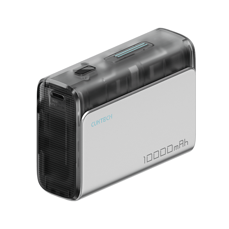 CUKTECH酷态科10000毫安时电能块探索版充电宝30W/20W小巧便携双向快充移动电源适用苹果16/15/小米曜石黑 66.47元