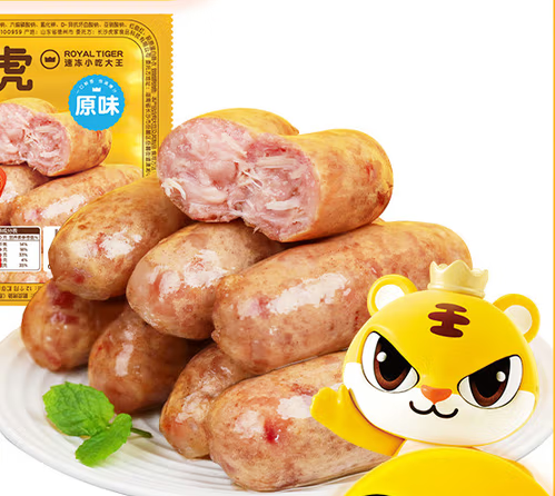 皇家小虎 肉感滿滿 原味烤腸500g（任選5款） 8.8元