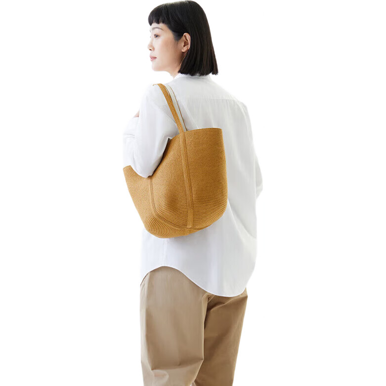 plus、學(xué)生價：無印良品（MUJI）紙編托特包大 71.04元