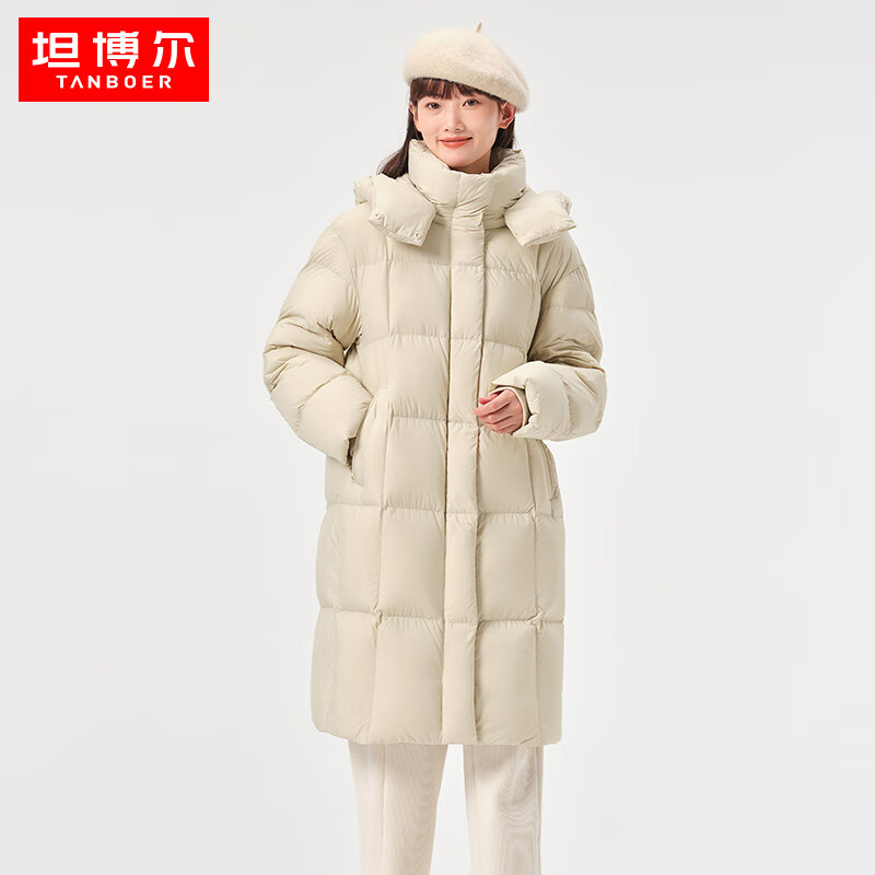 坦博尔 羽绒服女23年冬季中长款加厚保暖美拉德外套 限时返场 后几小时 券后461元