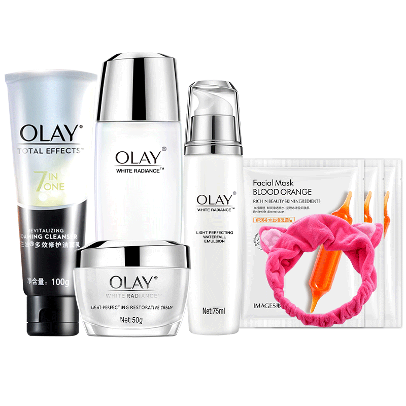京东百亿补贴：OLAY 玉兰油 小白瓶护肤品套装 洁面+美白水+美白乳礼盒装 348元包邮