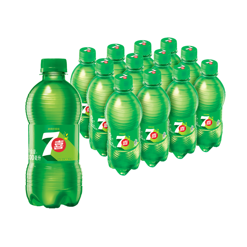 百事可乐 七喜 7up 柠檬味 碳酸饮料汽水 百事出品 新老包装随机发货 【柠檬味】七喜300ml*12瓶 12.9元（需领券）