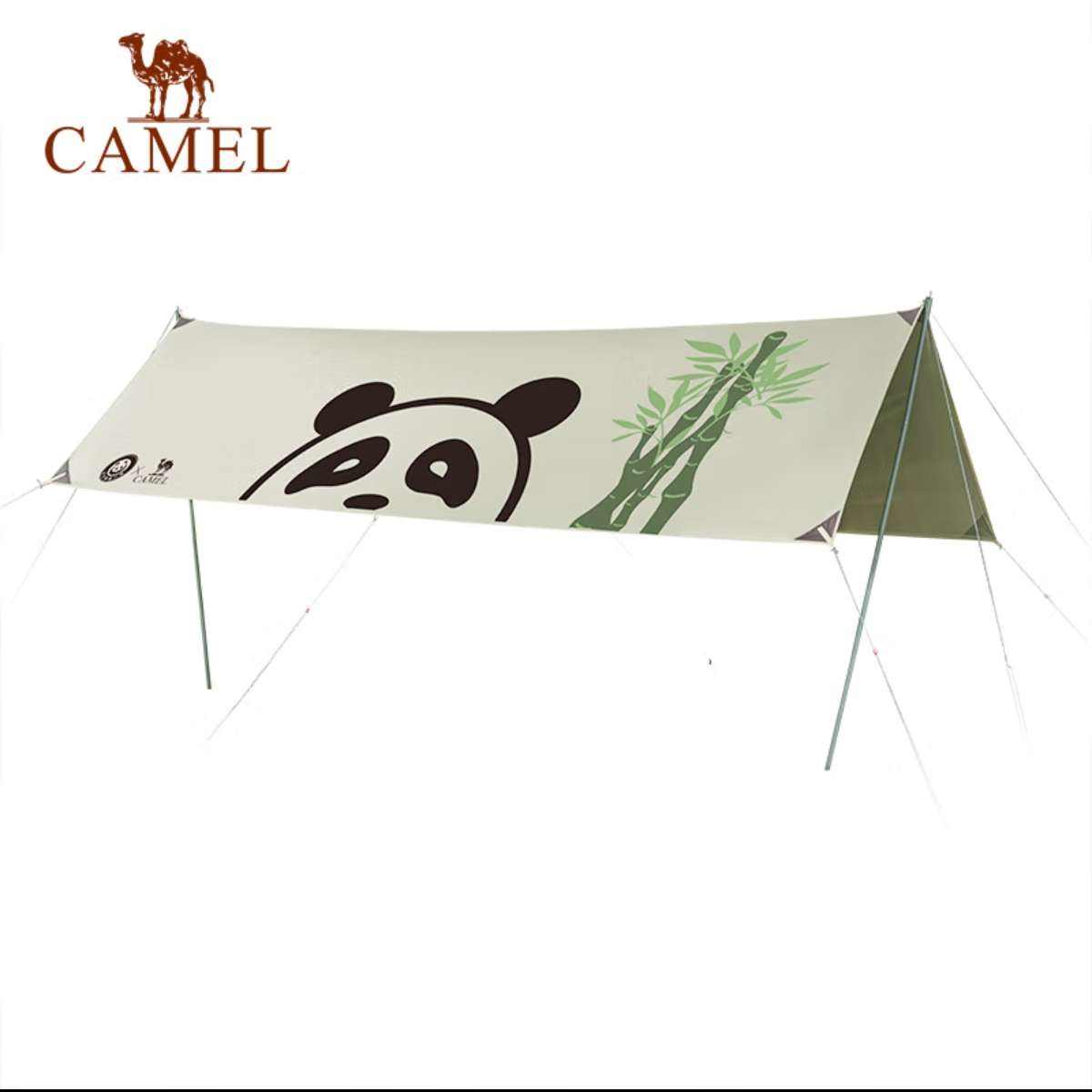 骆驼CAMEL 熊猫联名奶酪色方形天幕1V32265016 89元（需领券）