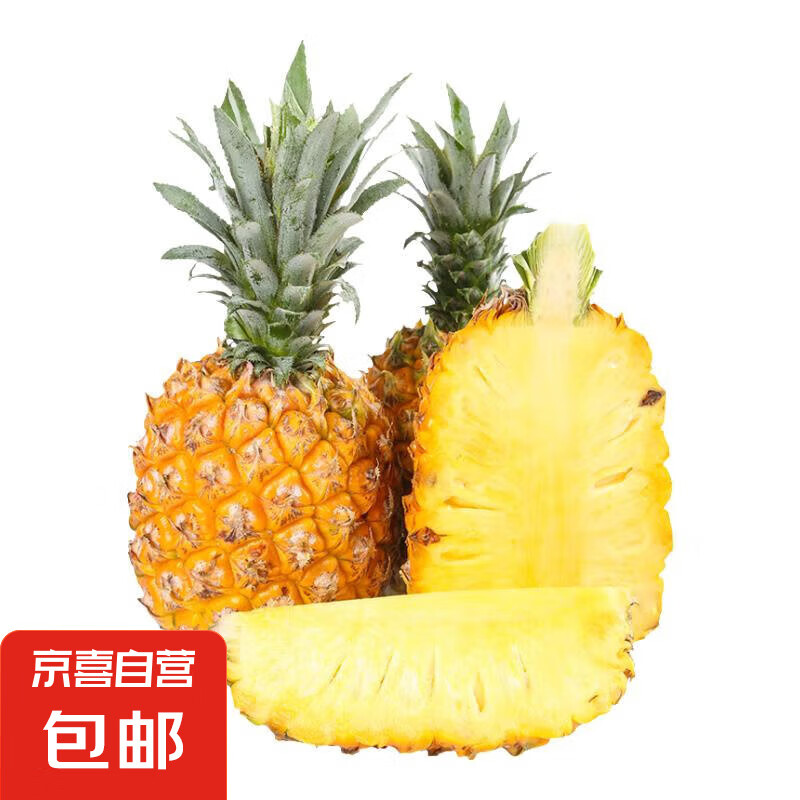 广东香水菠萝 净重3斤装 单果500g+ 4.97元（需领券）