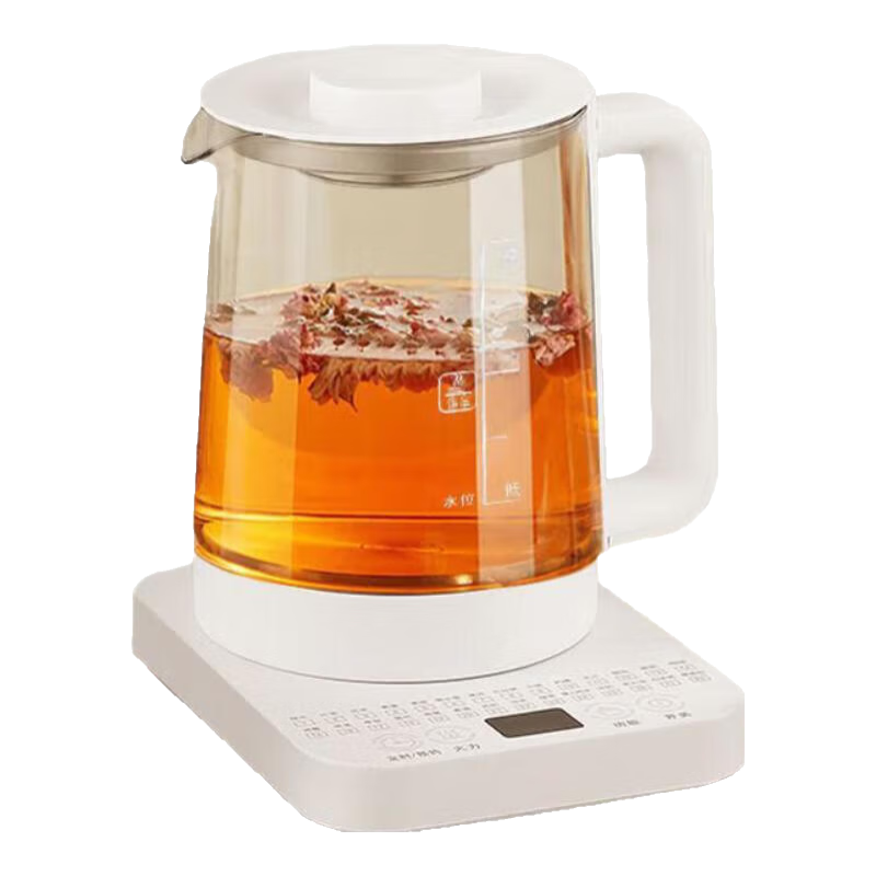 养生壶烧水壶热水壶恒温壶煮茶壶泡茶壶一体玻璃全自动小家用多功能办公室大容量 2L 暖阳白【优质304防糊底】干烧保护 22.9元（需领券）