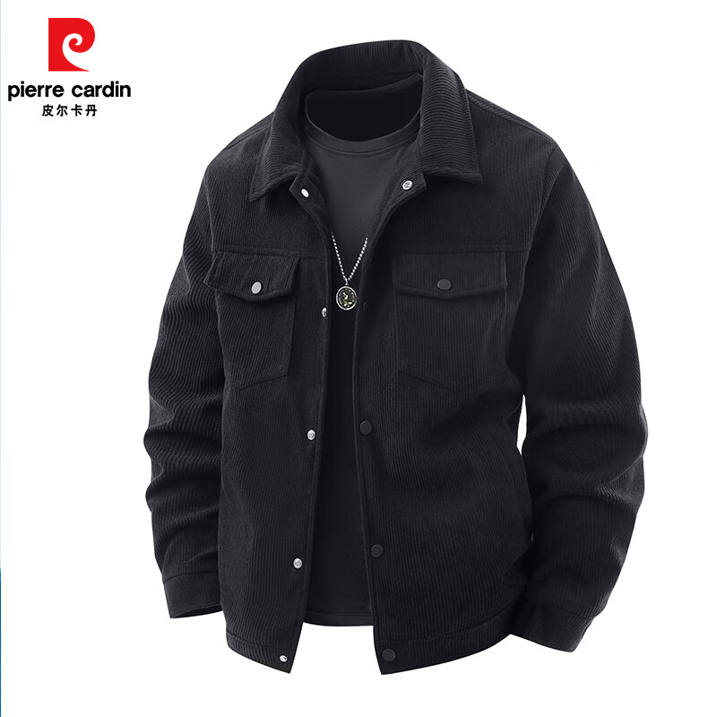 皮尔卡丹 翻领工装夹克外套 89.9元（需领券）