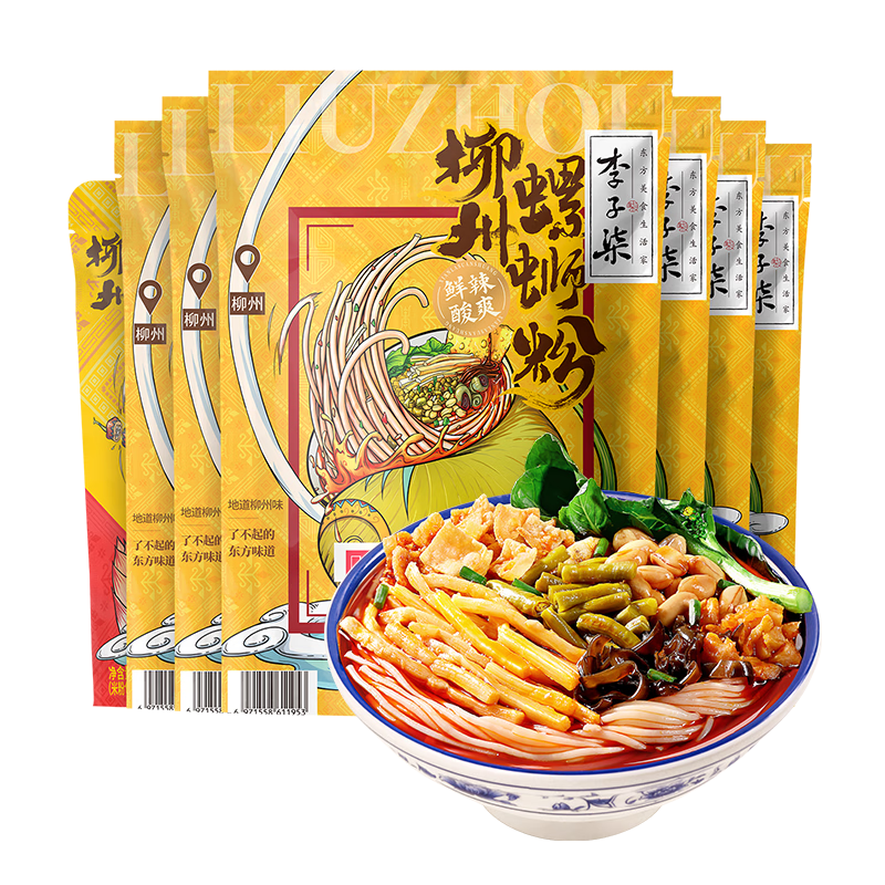 李子柒 螺蛳粉330g*6袋+238g（诚心包）方便速食米粉米线 42.11元（需领券）(微信小程序购买)(亲测广东地区有货，其他地区需自测)