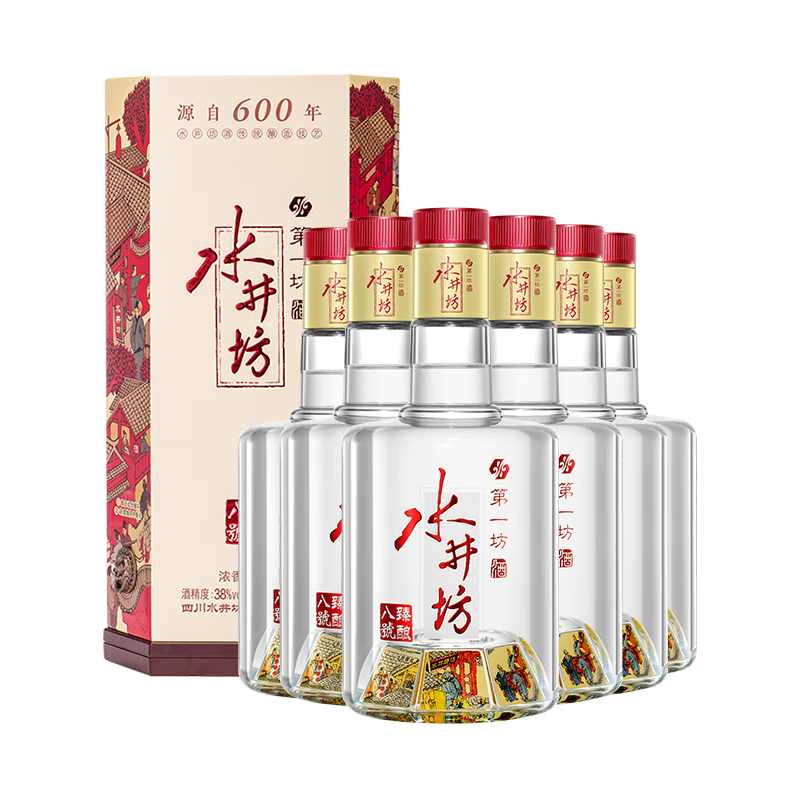 水井坊 臻酿八号 52度 500ml*6瓶 整箱装 浓香型白酒 52度 500mL 6瓶 1678.9元