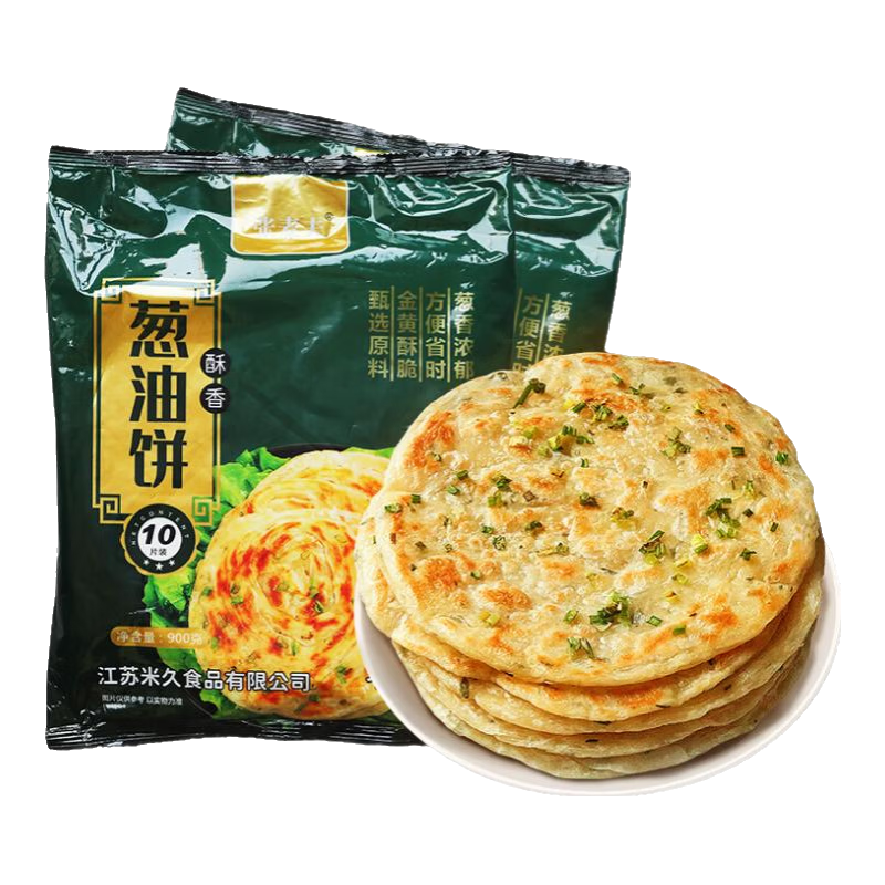 张麦夫葱油饼 冷冻半成品 90g*10片*1袋 4.95元（需领券）