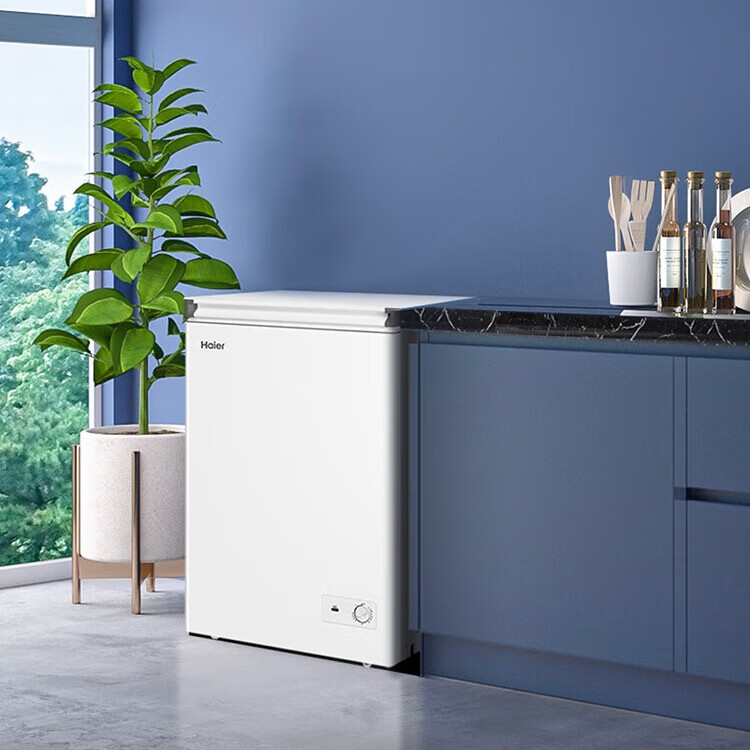 海尔 Haier 100升一级能效低霜小冰柜冷藏柜冷冻柜小型冷柜BC/BD-100GHW9D -30°C深冷速冻 100L 券后469.04元