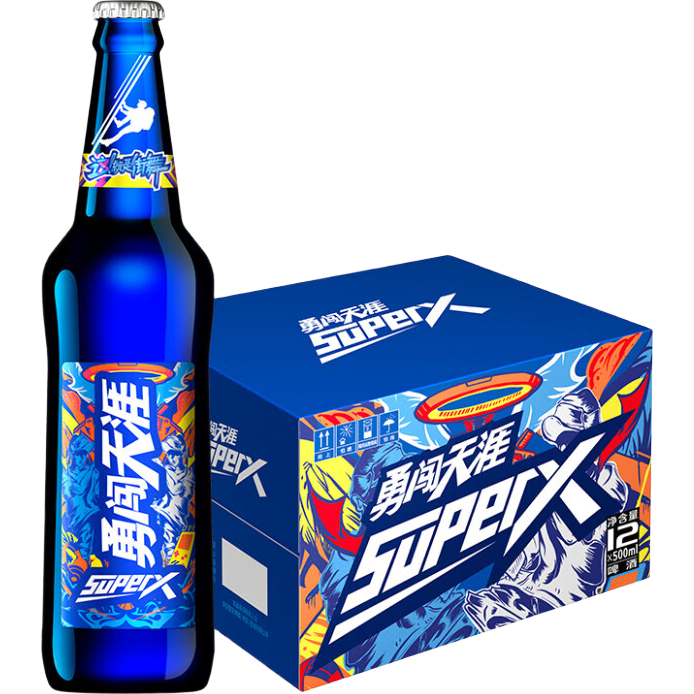 需首单：雪花 勇闯天涯 superX啤酒 500ml*12瓶 49.92元