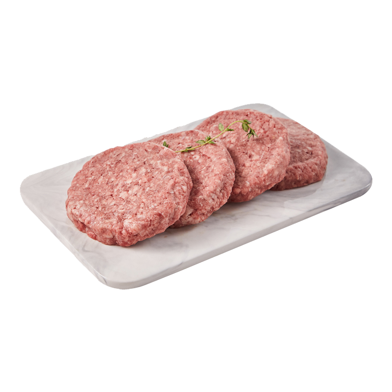 天谱乐食谷饲牛肉饼400g(100g*4)无淀粉大豆蛋白早餐汉堡饼饺子馅纯肉饼 49.08元（合16.36元/件）