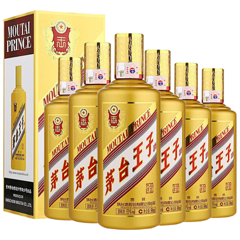 茅台 金王子 2019年 酱香型白酒 53度 500ml*6 原箱原封 陈年老酒 宴请赠礼 【名酒鉴真】 1717元