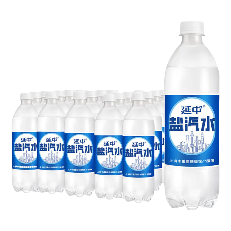 延中盐汽水上海经典碳酸饮料 咸口味含盐汽水饮料 延中盐汽水600ml*10瓶 13.4元（需领券）
