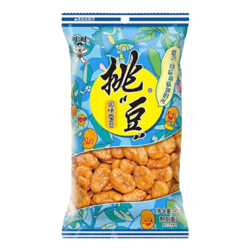旺旺挑豆蚕豆豌豆海苔花生小包装休闲解馋零食品小吃 蚕豆95g*5包 16.7元（需领券）