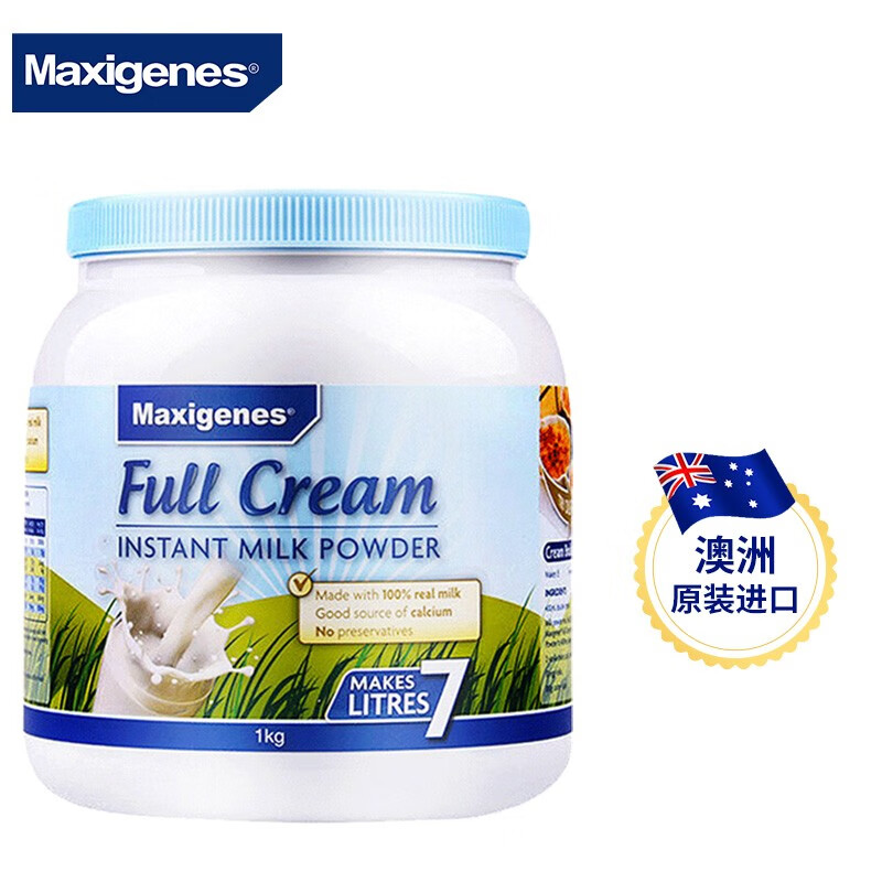 美可卓 全脂高钙奶粉 1kg 74.93元