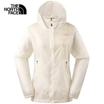The North Face北面皮肤衣女户外防风透气防晒外套7WCR 米白色/N3N XXL