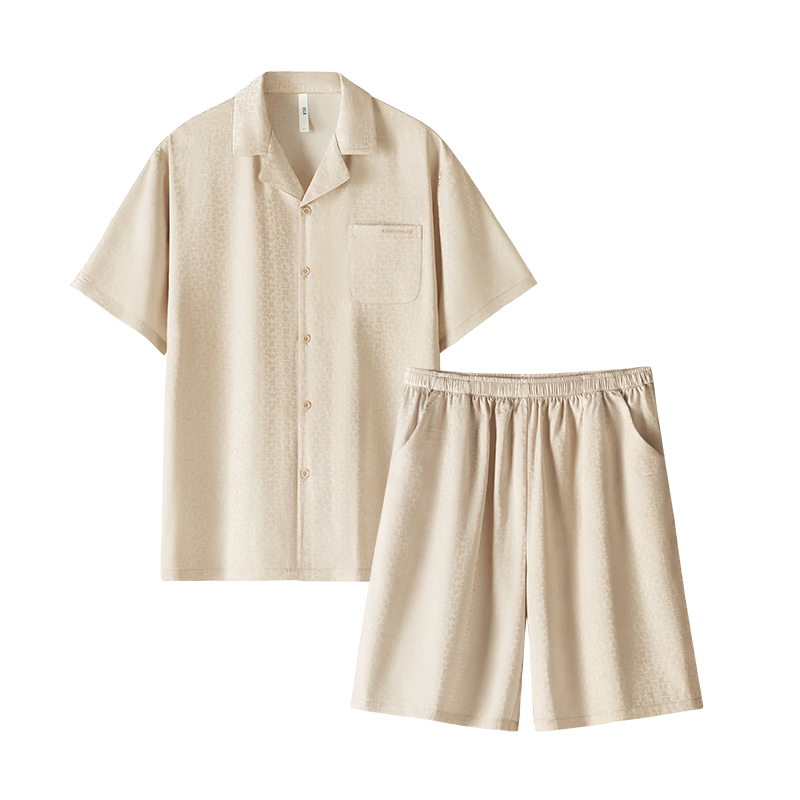 海澜之家 轻奢度假Air8 冰丝凉感短袖短裤家居服 119.5元包邮（需领券）