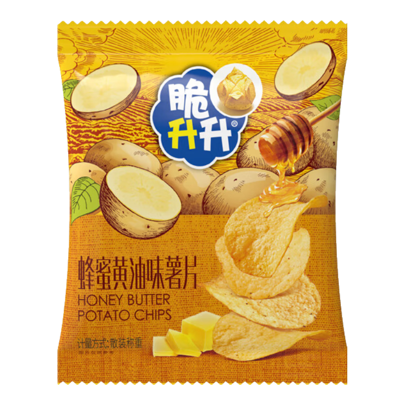 PLUS：脆升升 蜂蜜黄油薯片 16g*16包 12.41元（需领券）