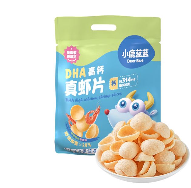 小鹿蓝蓝 高钙鲜虾片*10袋 券后11.8元
