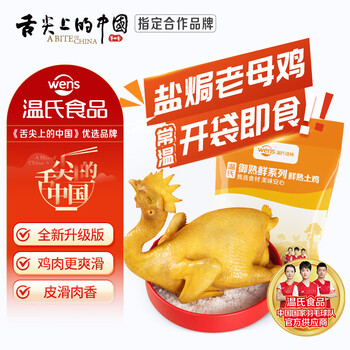 温氏常温即食广东正宗盐焗老母鸡700g农家土鸡卤味扒鸡风味熟食