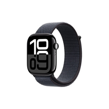 苹果 Apple Watch Series 10 GPS+蜂窝网络 智能手表 46mm 亮黑色铝金属表壳 浓墨色回环式运动表带
