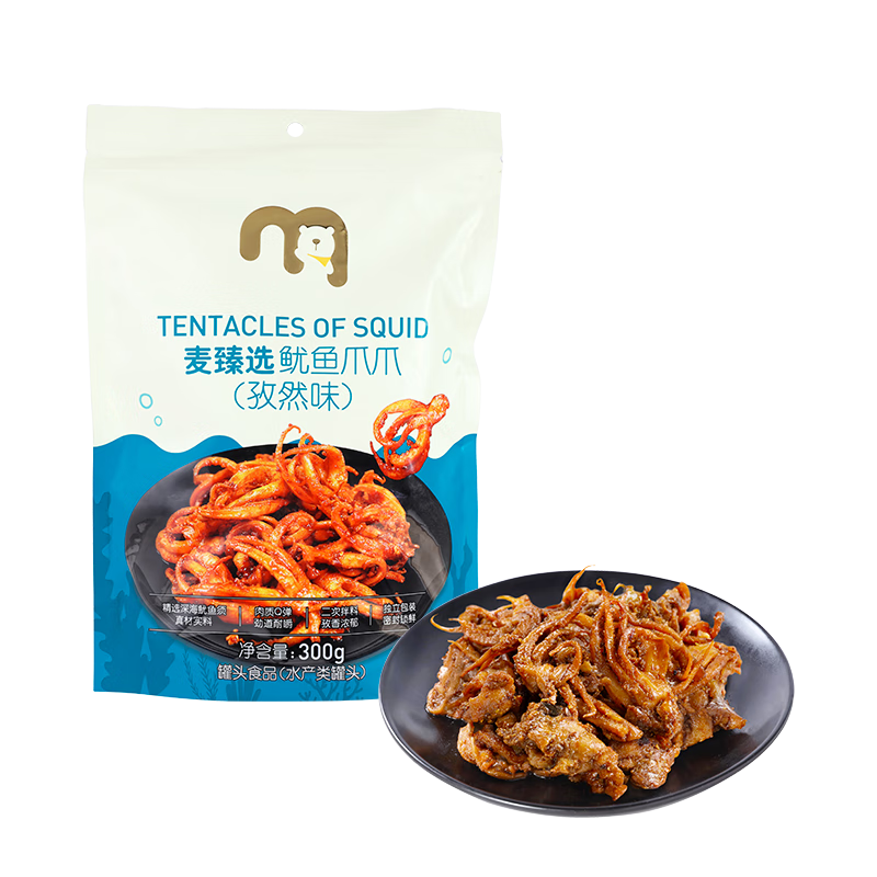麦臻选 麦德龙商超零食小吃 鱿鱼爪爪 300g 清仓好价爆款！ 47.3元（需买2件，需用券）