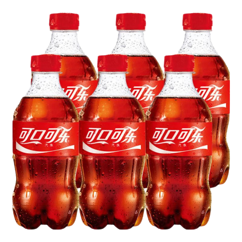 可口可乐迷你型小瓶便携碳酸饮料可乐型汽水整箱经典口味 300mL*6瓶 6元