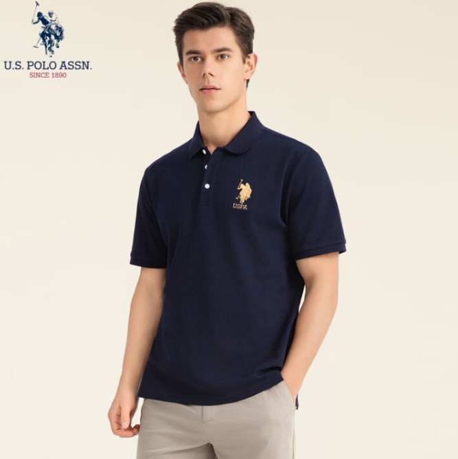 U.S. Polo Assn. 美国马球协会 25年夏季新款 男士纯棉短袖POLO衫 ￥69