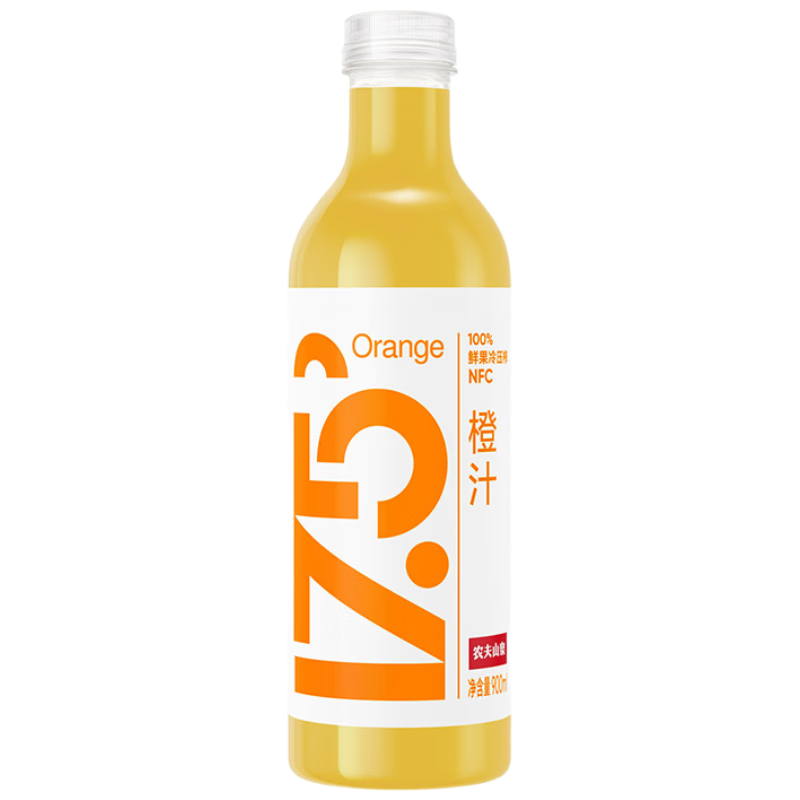 农夫山泉 17.5?NFC果汁 饮料 橙汁 950ml 1瓶 8.68元