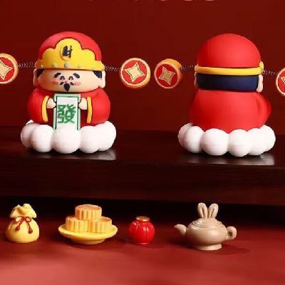 顺富美 财神爷摆件 带胶 小号 1.2元
