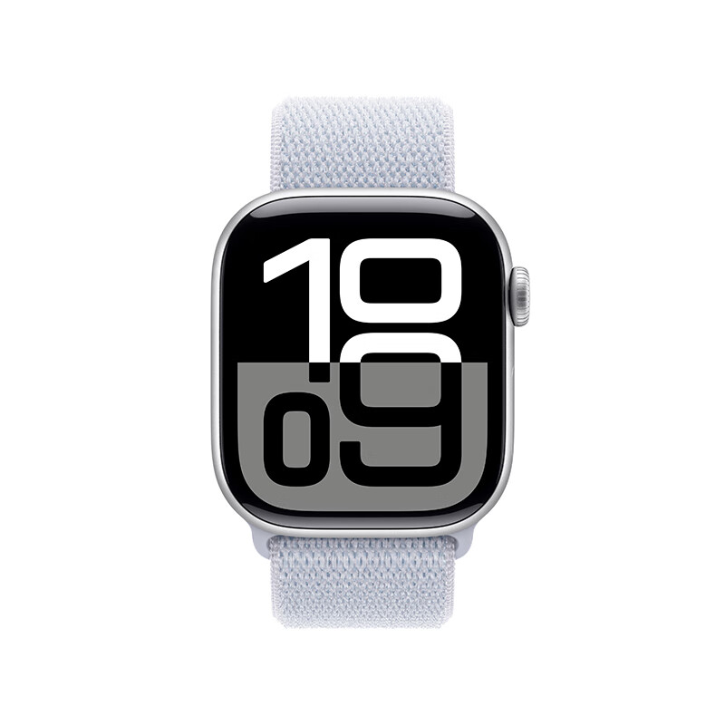 苹果 Apple Watch Series 10 GPS款 智能手表 42mm 银色铝金属表壳 青云色回环式运动表带 1834.05元