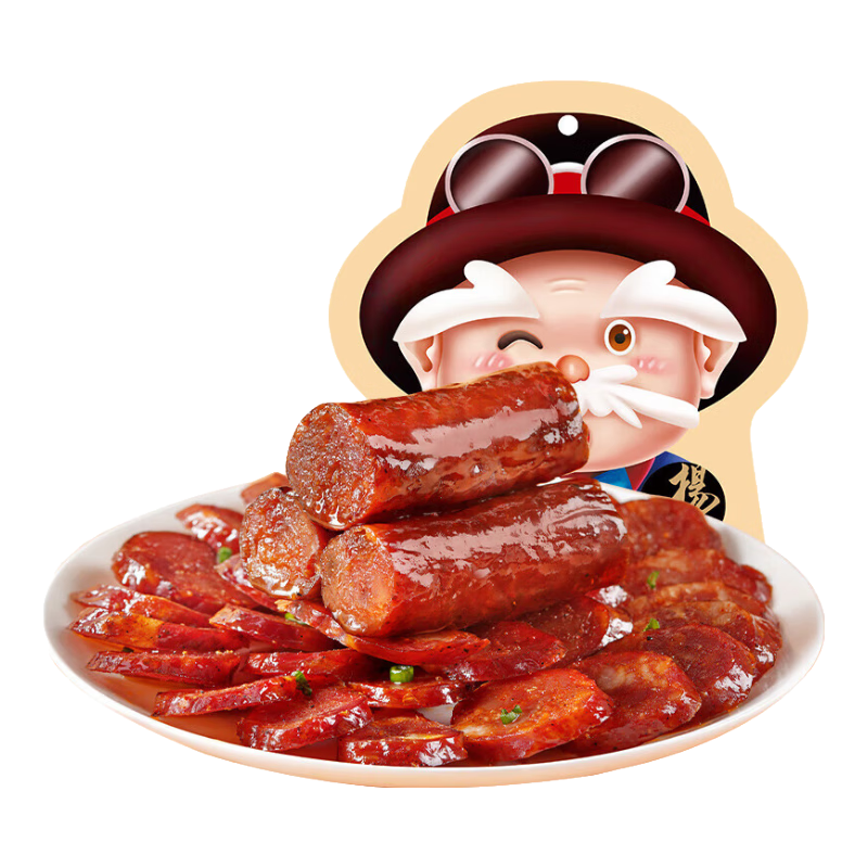 plus、需首购：杨大爷 无烟熏腊肠 500g 97.69元（合32.56元/件）