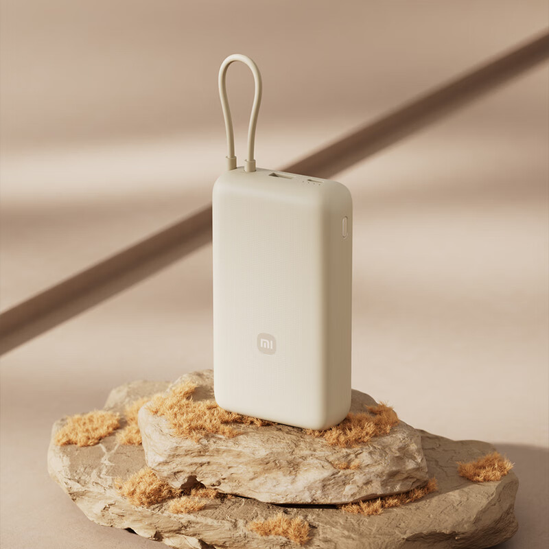 小米 Xiaomi 自带线充电宝 20000mAh 33W 浅咖色 139元