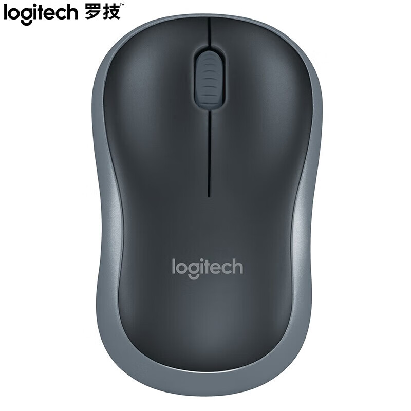 罗技 logitech M185 2.4G无线鼠标 1000DPI 黑灰 38.2元