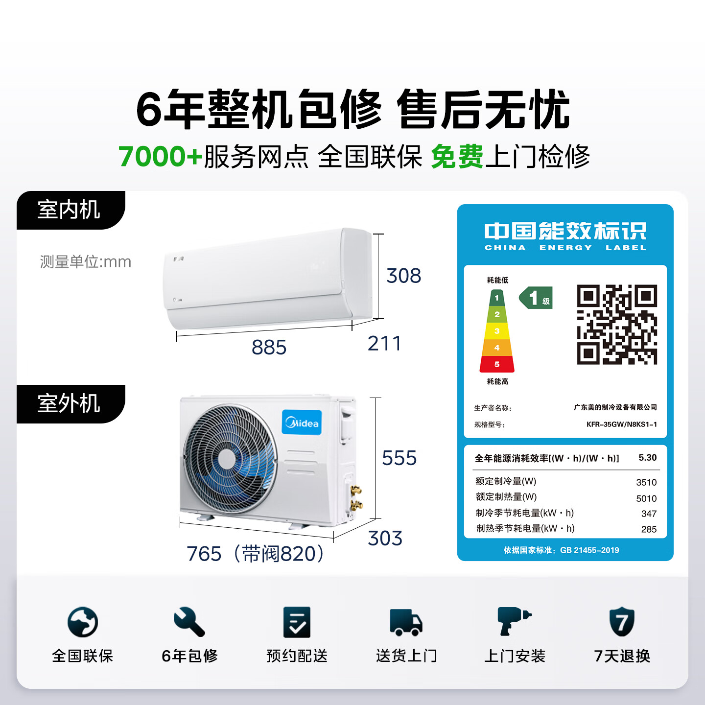 美的 空调挂机 酷省电PRO 大1.5匹新一级能效变频 券后1512.48元